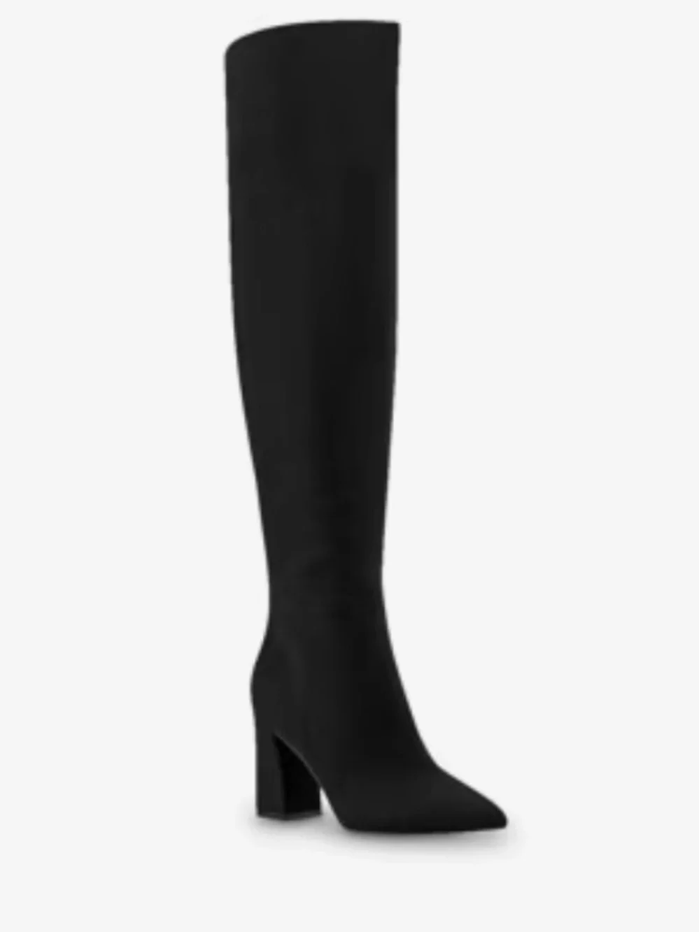 Marc Fisher Black Over-The-Knee Block Heel Boots